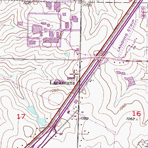 Topographic Map of Lenexa Conference Center, KS