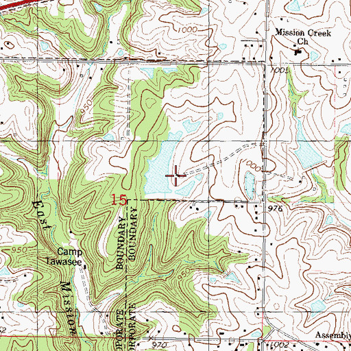 Topographic Map of Hollis Renewal Center, KS