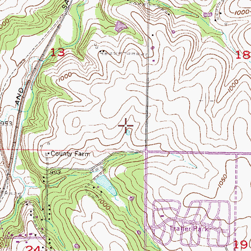 Topographic Map of Johnson County Health Department at Olathe, KS