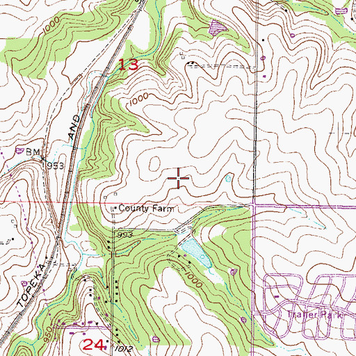 Topographic Map of Johnson County Nursing Center, KS