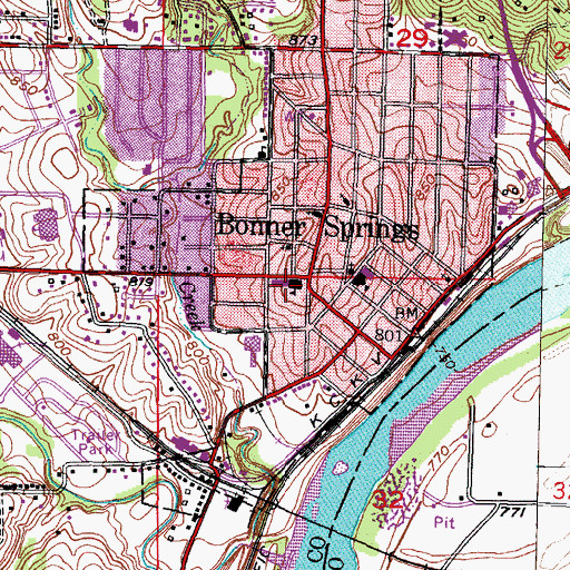 Topographic Map of Faith Missionary Baptist Church, KS
