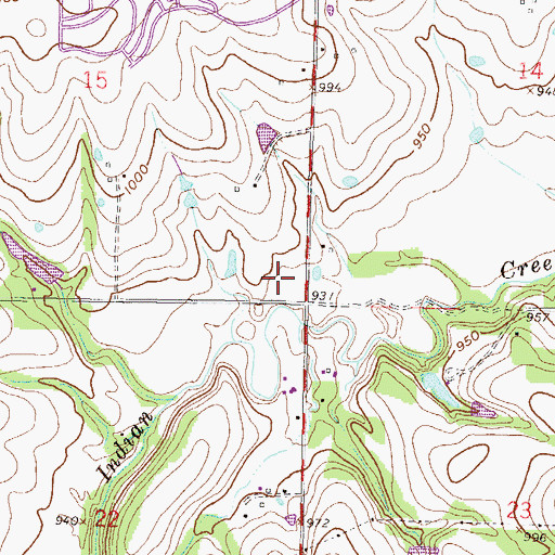 Topographic Map of Stoll - Park Center, KS