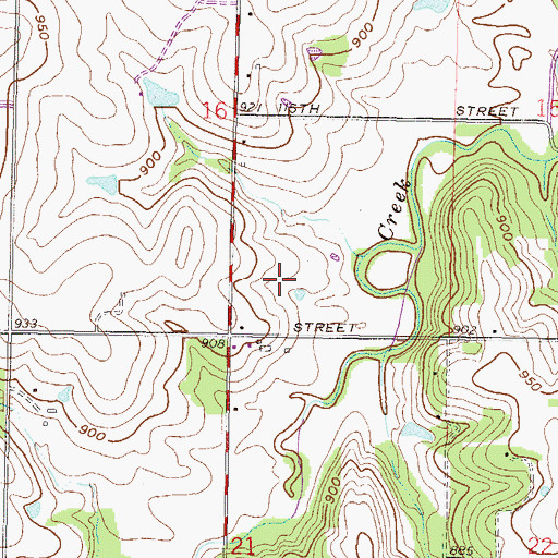 Topographic Map of Camelot Court Shopping Center, KS