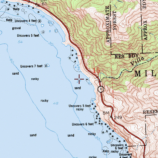 Topographic Map of Villa Creek, CA