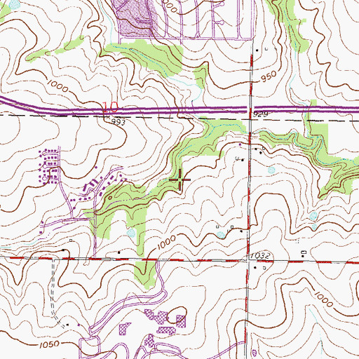 Topographic Map of Delmar Gardens of Overland Park Nursing Home, KS
