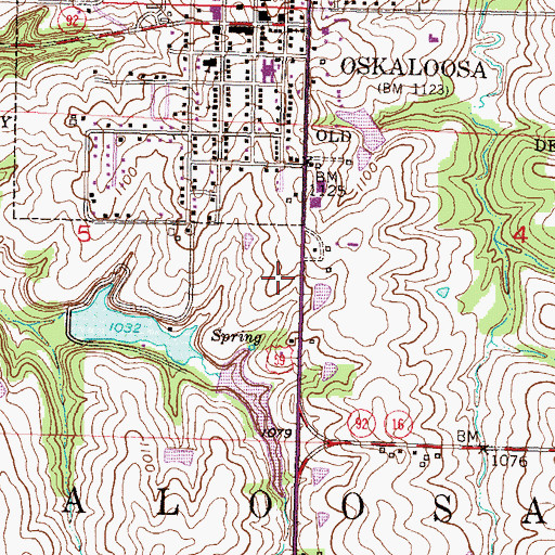 Topographic Map of Jefferson County Health Department, KS