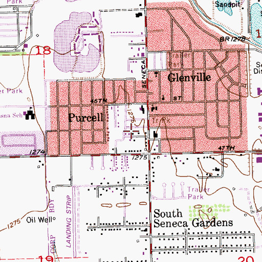 Topographic Map of Wayne Smith Mobile Home Park, KS