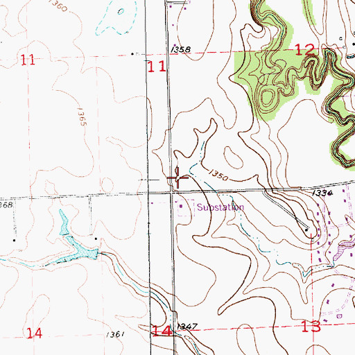 Topographic Map of Heritage Baptist Church, KS