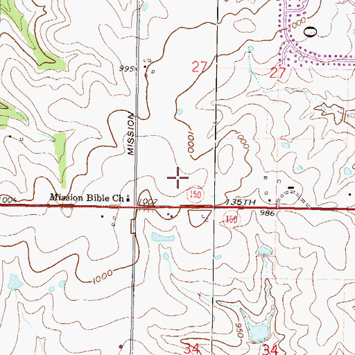 Topographic Map of Market Square Center Shopping Center, KS