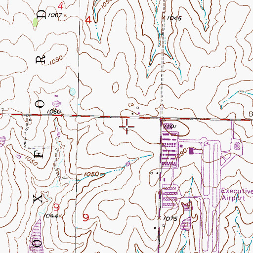 Topographic Map of Eastside Assembly of God Church, KS