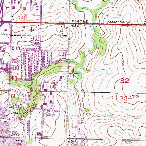 Topographic Map of Church of the Nazarene, KS