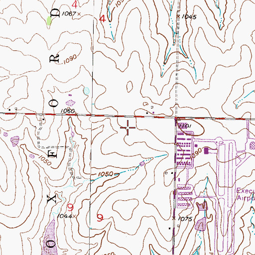 Topographic Map of Church of Christ, KS