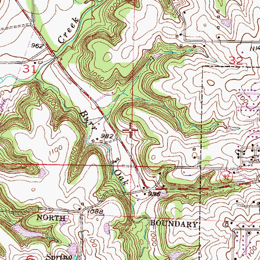 Topographic Map of Living Water Evangelical Free Church, KS