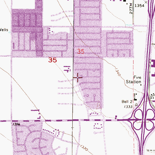 Topographic Map of Steeplechase, AZ