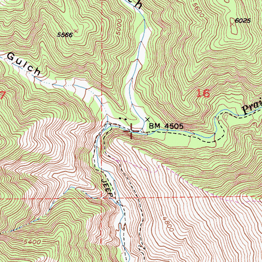 Topographic Map of Vincent Gulch, CA