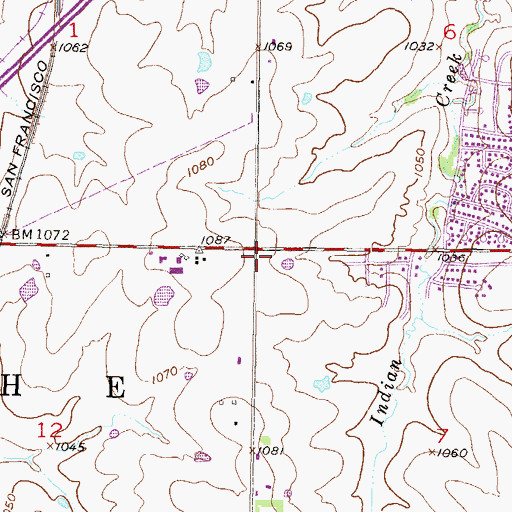 Topographic Map of New Life Church, KS