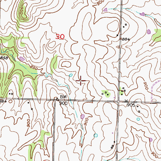 Topographic Map of First Church of the Nazarene, KS