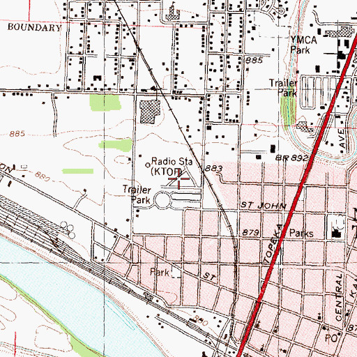 Topographic Map of North Valley Mobile Home Village, KS