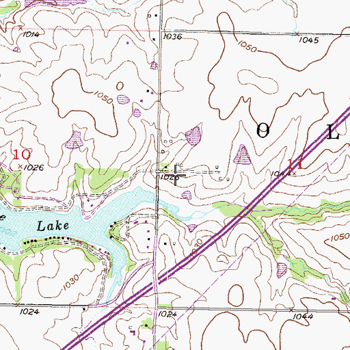 Topographic Map of Cedar Lake Village Assisted Living Facility, KS