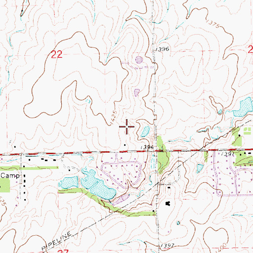 Topographic Map of All Seasons Campground and Recreational Vehicle Park, KS