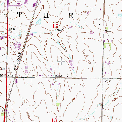 Topographic Map of Mahaffie Business Park, KS