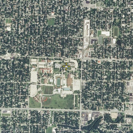 Aerial/Satellite Image of Washburn University - Bennett Computer Center, KS