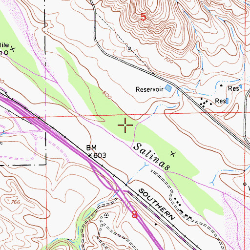 Topographic Map of Vineyard Canyon, CA