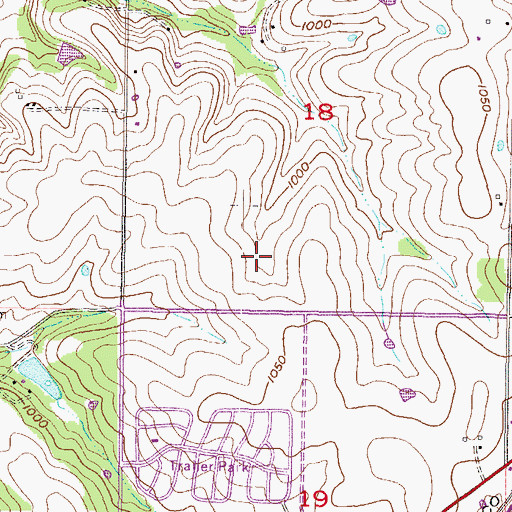 Topographic Map of Aberdeen Village Nursing Home, KS