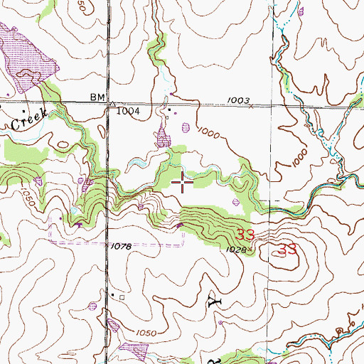 Topographic Map of Wolf Creek Golf Links, KS