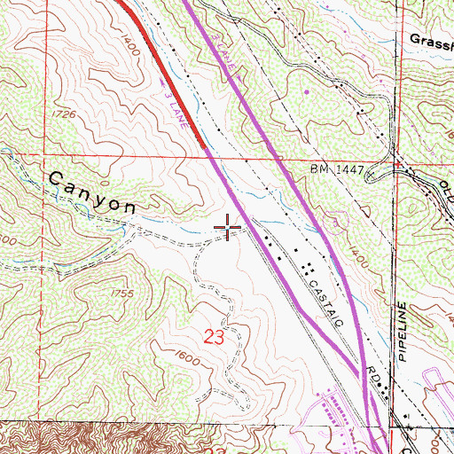 Topographic Map of Violin Canyon, CA