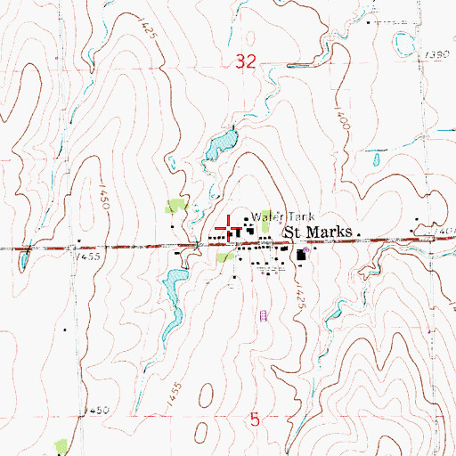 Topographic Map of Saint Marks Catholic Church, KS