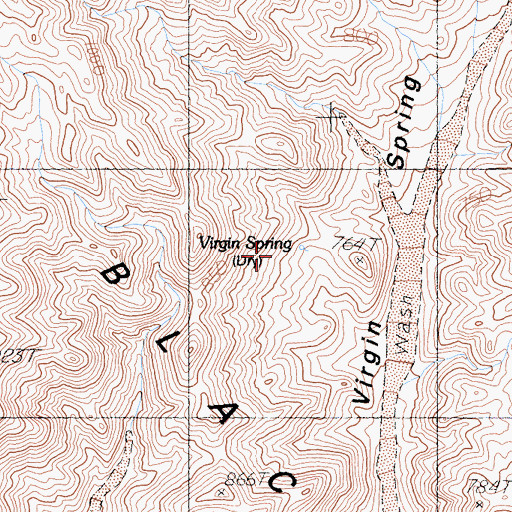 Topographic Map of Virgin Spring, CA