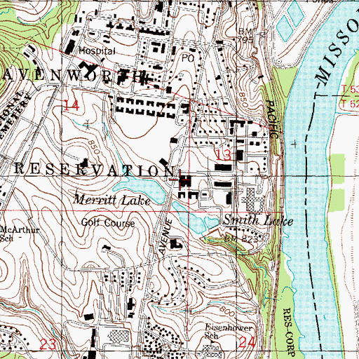 Topographic Map of Frontier Army Museum, KS