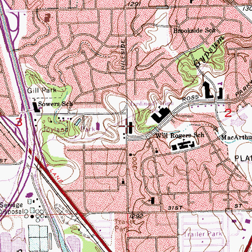 Topographic Map of Cameo Care Center Nursing Home, KS