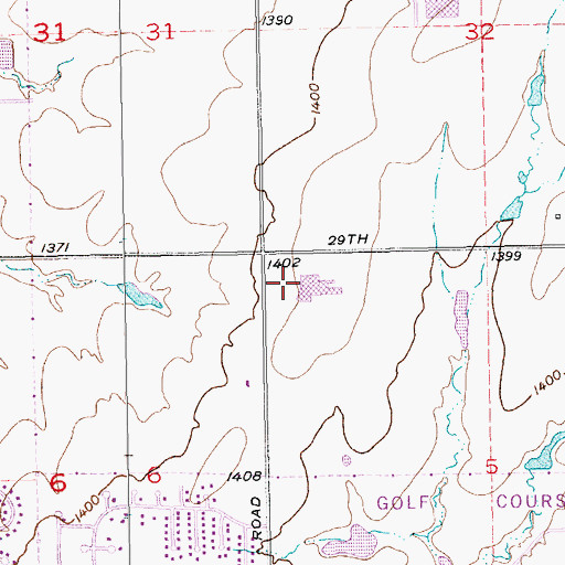 Topographic Map of Central Christian Church, KS