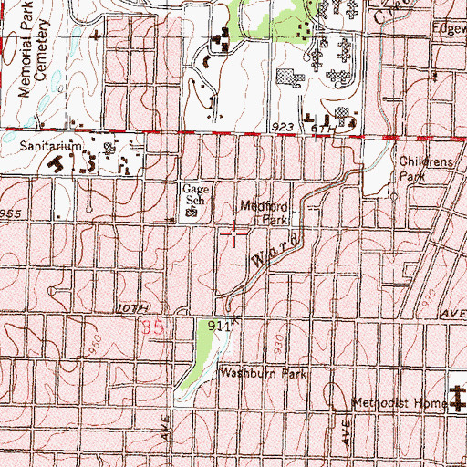 Topographic Map of New Hope United Methodist Church, KS