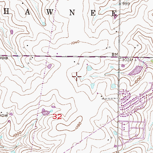 Topographic Map of Loiret Office Park, KS