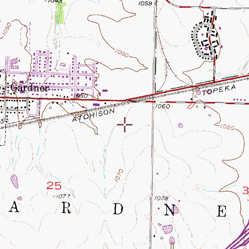Topographic Map of Moonlight Business Park, KS