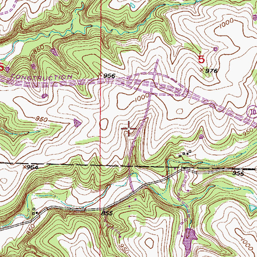 Topographic Map of North Lake Center, KS