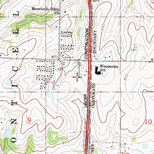 Topographic Map of Oak Valley West, KS