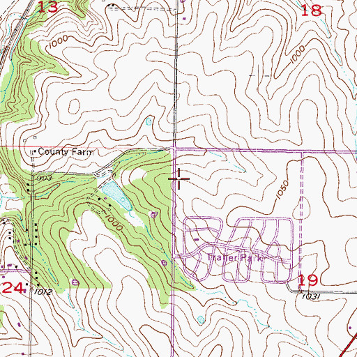Topographic Map of Olathe Plaza, KS