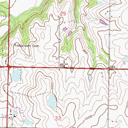 Topographic Map of Overland Trail Office Park, KS