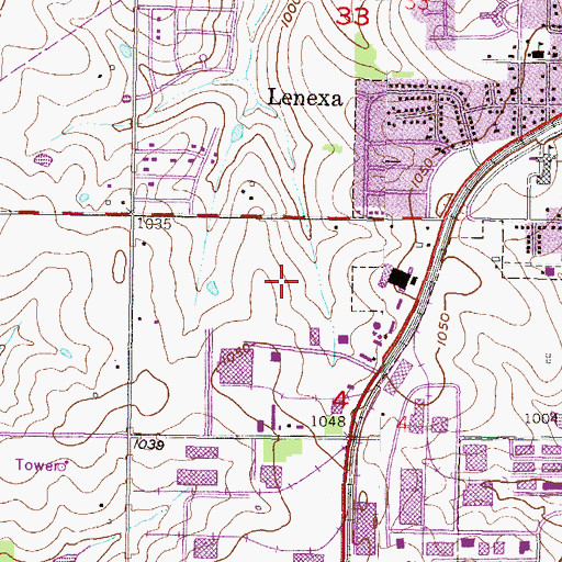 Topographic Map of Randall Industrial Park, KS