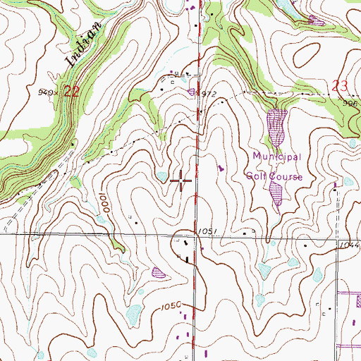 Topographic Map of Regents Village, KS