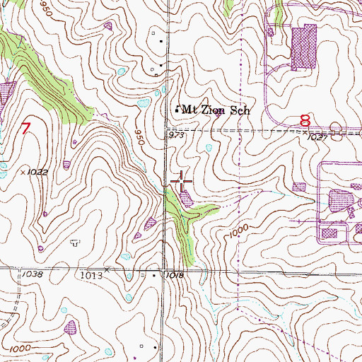 Topographic Map of Renner Commerce Center, KS