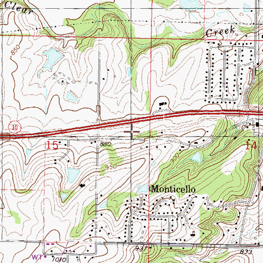 Topographic Map of Shawnee West Office Park, KS
