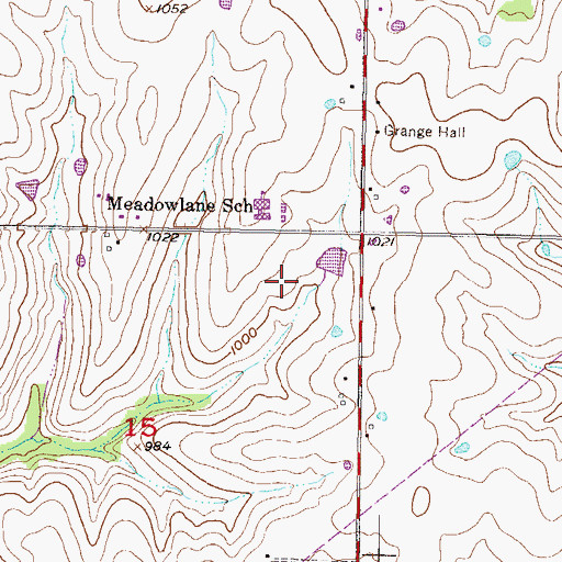 Topographic Map of Shops of Sunnybrook, KS