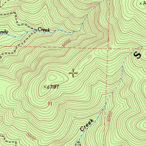 Topographic Map of Virginia Trail, CA