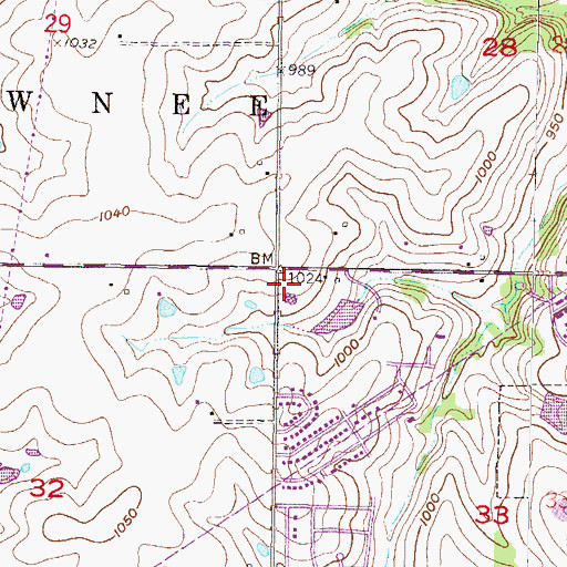 Topographic Map of Sunrise Assisted Living of Lenexa, KS