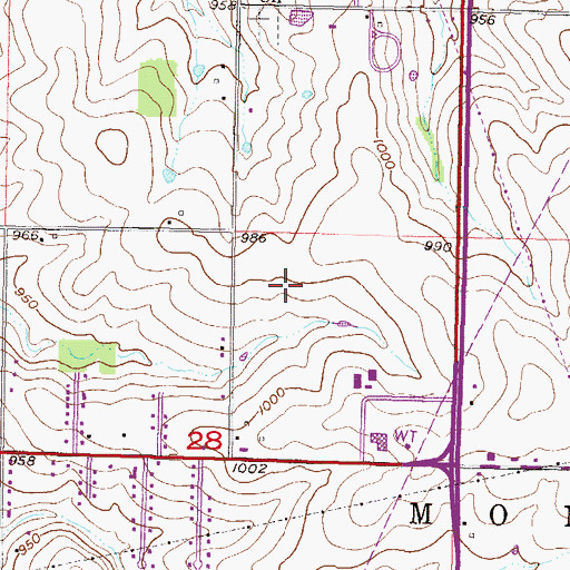 Topographic Map of Twenty - First Century Industrial Park, KS